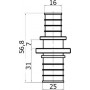 Муфта Stout SFA 0004 25x16, аксиальная