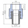 Переходник Ekoplastik 50x6/4 наружная резьба