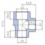 Тройник Ekoplastik 32x20x20 переходной с двух сторон