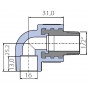 Угольник Ekoplastik 90° 16x1/2 наружная резьба