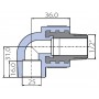 Угольник Ekoplastik 90° 25x1/2 наружная резьба